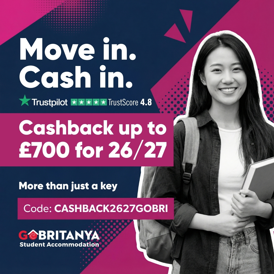 Up to £700 CASHBACK For September 2026/27 